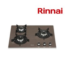 DA.린나이 3구 빌트인 가스레인지 RBR-P3531BD/브라운/건전지/560X430, RBR-P3531BD_LNG(도시가스), 택배요청