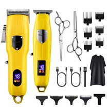 CkeyiN 전기 이발기 전문가용 헤어클리퍼 가정용 바리깡 파워 모터 저소음, 일루미네이팅, RC515-CC