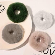 밍크 곱창밴드 헤어끈 곱창끈 페이크퍼 헤어슈슈 스크런치 6color