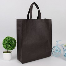 세븐몰 단색 부직포 쇼핑백 (대 소) 학원가방, 1개입, 블랙(소)