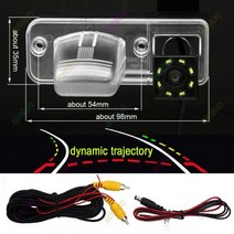 자동차 후방 카메라 화물차 승용차 바겐 T4 멀티밴 트랜스포터 카라벨 비즈니스 HD CCD 주차 역방향 보기 무선, Dynamic Trajectory