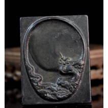 벼루 서예 먹 도구 문방사우 홍산 문화 고대 흑철 운석 잉크 동상, 없음