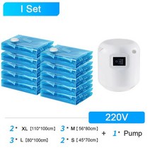 실링기 비닐 밀봉 접착기 포장기 220V 55W 강력한 진공 펌프 홈 주최자 여행 의류 보관 가방 전기 실러 기, 09 I Set