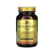 Solgar 솔가 B-Complex 50 B 복합체 100정 베지캡슐 티아민 비타민B1 B2 B3 B5 B6 B12 니아신 엽산 비오틴 판토텐 함유