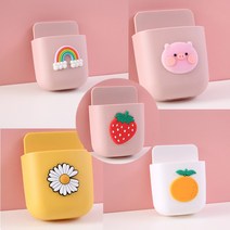 내일내꺼 수납함 캐릭터 핸드폰 카툰 벽부착 리모콘 꽂이 월포켓 리모컨정리함 SJYKQSN10, 5개랜덤 무료배송(중복없음)