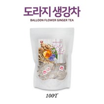 BMS 도라지차 생강차 사포닌 환절기 미세먼지 목건강 면역 건강차 국내산, 100개입, 1개