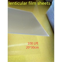 10 50 LPI & 75LPI 100 렌즈 보호 필름 시트 (3D 사진 용), A4 100LPI lenticular