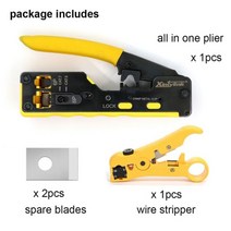 cat5-8 통신 케이블 와이어 스트리퍼 클램프 집게 플라이어 크림퍼, CN, 패키지3