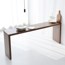 마켓비 FIKK 다용도테이블 / 폭 좁은 긴 책상겸 테이블 카페테이블, 라이트브라운