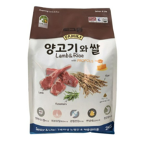 도그랑 시니어 양고기와 쌀 훼미리 건식사료, 도그랑 양고기, 2kg, 4개