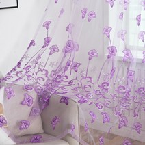 가림막파티션 공간분리 셀프 가벽 칸막이 섬세한 꽃 창 얇은 명주 그물 커튼 쉬어 드레이프 분배기 보일 거, 15 15