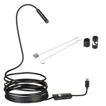 미니 내시경 카메라 방수 조절 가능한 소프트 와이어 6 LED 7mm 안드로이드 c타입 USB 검사 차량용, [05] 5m