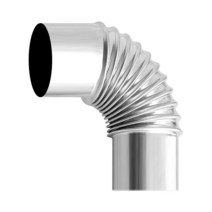 스테인레스 스틸 굴뚝 파이프 히터 배기 통풍구 0 135 도 직선 엘보 라이너 벤드 멀티 플루 스토브, [01] 60mm