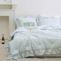 러빙 80수 고밀도 순면 차렵이불 패드세트 K