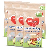 독일 밀루파 Milupa Kinde rPorridge 10개월~3살까지 아기 귀리 과일 오트밀 이유식 포리지 400g, 7팩