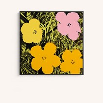 Andy Warhol 앤디워홀 작품 Flowers / 카페 거실에 걸면 좋은 그림액자 05, 블랙