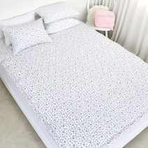 루나비 린다 시어서커 침대패드 (카페트) 패드, 블루