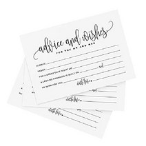 Bliss Collections Mad Libs 조언 및 소원 카드 새로운 미스터 앤 미세스 신랑 신부 신혼 부부 결혼식 피로연 장식 또는 암탉 파티에 완벽한 추가 4x6 50장, 조언과 희망