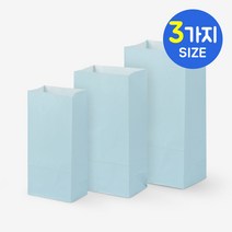 나우스팩 스카이블루 종이봉투 (1000장) - 3가지 사이즈, 스카이블루 종이봉투 2호 1000장