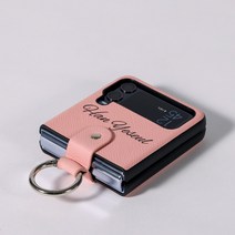 루스톤 히어로 사피아노 이니셜 각인 링 고리 스탠드 가죽 핸드폰케이스 갤럭시 Z플립4 플립3