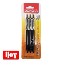 동아 애니겔 501 0.5mm 검정3입 볼펜세트 5개