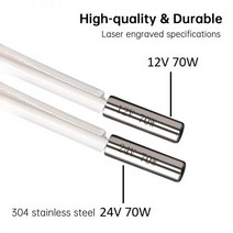 고품질 단일 헤드 난방 케이블 12V/24V 70W 304 스테인레스 스틸 3D 프린터, 01 12V
