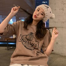 레이디 매직(lady magic) 라운드넥 여름 루즈핏 캐릭터 반팔티