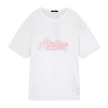버커루 여성 30수 싱글 페인팅 네온 R넥 티셔츠 (B222TS530P)
