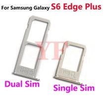 삼성 호환 갤럭시 S6 엣지 플러스 G928 G928F 심카드 트레이 SD 메모리 카드 슬롯 홀더 어댑터 스마트폰 수리 부품, [04] dual gold