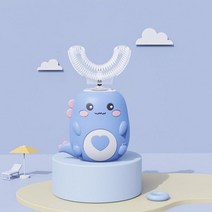 후드티 남자 남성 후드 긴팔티 무지 맨투맨 티 아이 스마트 전동 칫솔 360 도 U 모양 실리콘 자동 칫솔 USB 충전식 음파 칫솔, Blue
