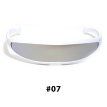 권정열안경 시저플립 미래형 좁은 사이클롭스 바이저 선글라스 레이저 안경 UV400 개성 미러 렌즈 의상 남성용