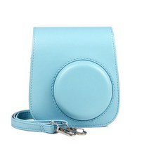 후지 필름 인스탁스 미니 11 PU 가죽 핑크 클라우드 카메라 가방 폴라로이드 스트랩 케이스 커버 파우치 프로텍터, [13] blue