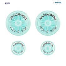 실험실용 시린지필터 직경13mm 재질 GF+PVDF 공극 0.2㎛ 100/pk-HM