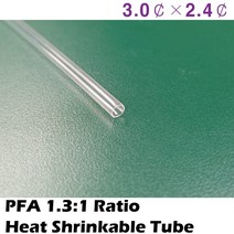 PFA Heat Shrink Tube 불소수지 테프론 열수축튜브 내열 전기절연 3.0파이-2.4파이 1M, 1개