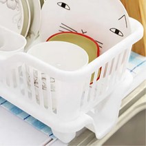 1인가구 물빠짐 수저 그릇정리대 식기건조대 아파트, 화이트