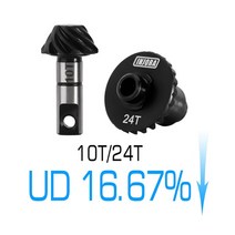 미니R카 오프로드R카 드리프트 R카 입문용 대형 몬스터 INJOR 스틸 합금 오버드라이브 언더드라이브 헬리컬 액슬 기어 세트 1/1 R 크롤러 자동차 TRX4M 업그레이드 4M-1, [04] Underdrive Ger