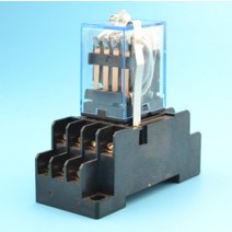 MY4 전원 릴레이 스위치 딘 레일 마운트 소켓 베이스 14 핀 12V 24V MY4N, [04] AC