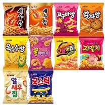 [안녕골목마켓]농심 과자10종 새우깡 매운새우깡 감자깡 고구마깡 옥수수깡 포스틱 꿀꽈배기 자갈치 알새우칩 오징어집, 5깡+포스틱+꿀꽈+자갈+알새우+오징어집