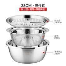 만능 강판 채썰기 스텐 채칼 원형 다용도 야채 다지기 과즙, D 28cm 3종 세트