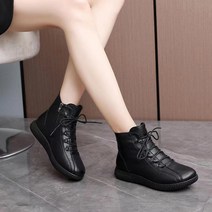 엔티랄라 엄마 신발 여성 신발 앵클 부츠 기모를 넣다 따뜻한 겨울에 어울리는 부드러운 피면 편안한 양질의 가죽 캐주얼한