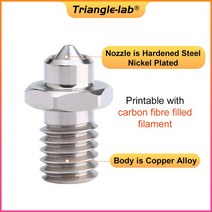 3D프린터 관련 부품 용품 Trianglelab-M6 ZS 노즐 경화 강철 구리 합금 고온 및 내마모성 호환 모델 V6 핫, 01 ZS Nozzle HS_02 0.6mm