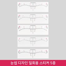 뷰티퀸코리아 눈썹 디자인 일회용 스티커 반영구 가이드(5종), 10매, 일자눈썹형