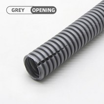 절연 튜브 PP 주름관 플라스틱 와이어 스레딩 보호 10m, 90.Grey Open - AD 25 x ID 20mm
