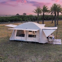 투룸 텐트 옥스포트천 블랙코팅 가성비 바람에 강한 4인용 5인용 텐트, 소형_은박코팅_투룸