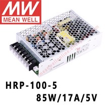 Mean Well HRP-100-5 meanwell 5V/17A/85W DC 단일 출력 PFC 기능 스위칭 전원 공급 장치, 01 5v_01 85W
