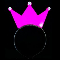 루비나 LED 머리띠 야광봉, 1개, 핑크