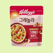 켈로그 그래놀라 대용량 시리얼 크랜베리 아몬드 1.2kg, 1200g × 1개입