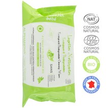베이비 바이오 클렌징 물티슈 60매 Alphanova Bebe Lingettes, 1팩