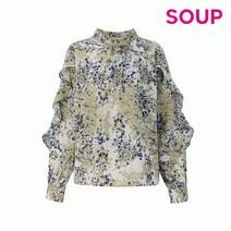 숲 SOUP 프릴 디테일 플로럴 블라우스 SY2LSC2