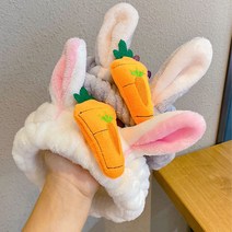 당근토끼 세안밴드 헤어밴드 2P 세트, 그레이1+화이트1